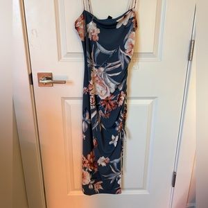 windsor side rouche floral dress, sz M